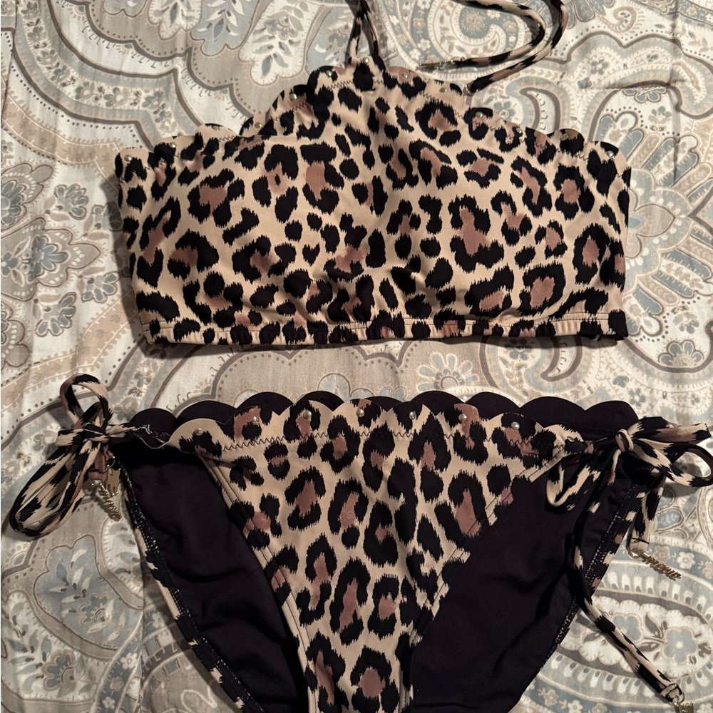 Kate Spade Black Scalloped Bikini